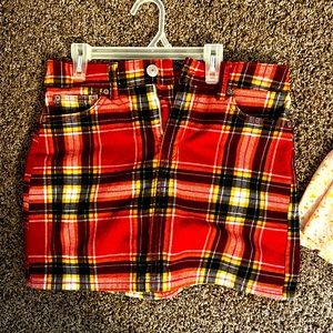 Plaid miniskirt